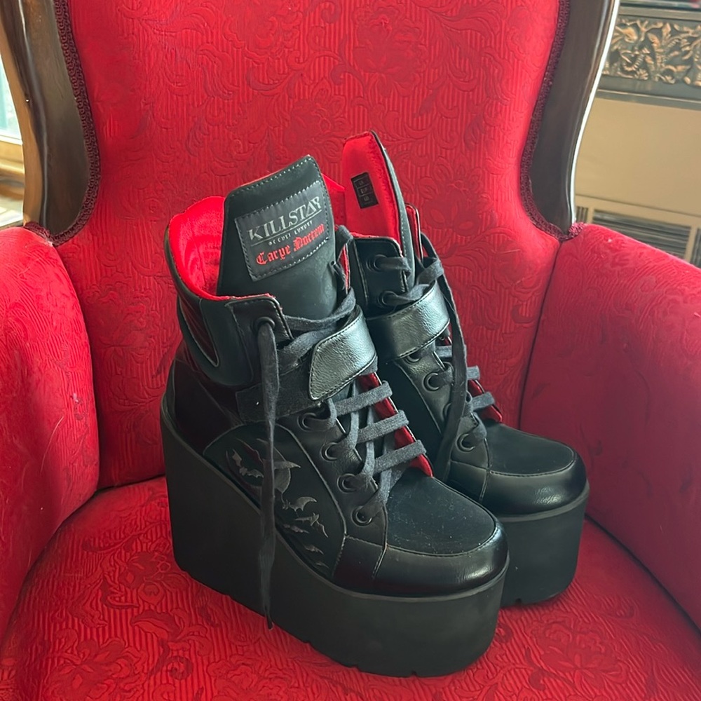 Killstar Amara Wedge Sneaker Size 7 Rare